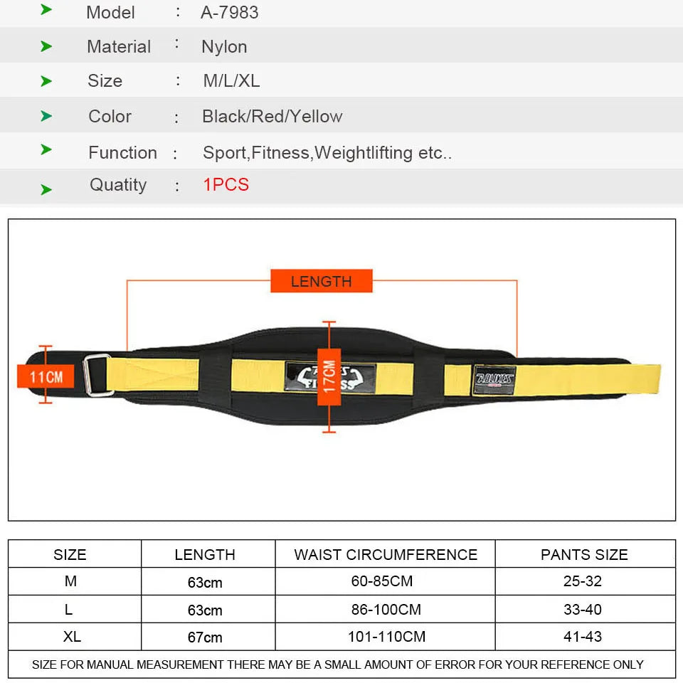 Fitness Weight Lifting Belt